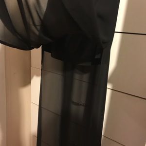 H&M Black Long Sheer Skirt size 2
